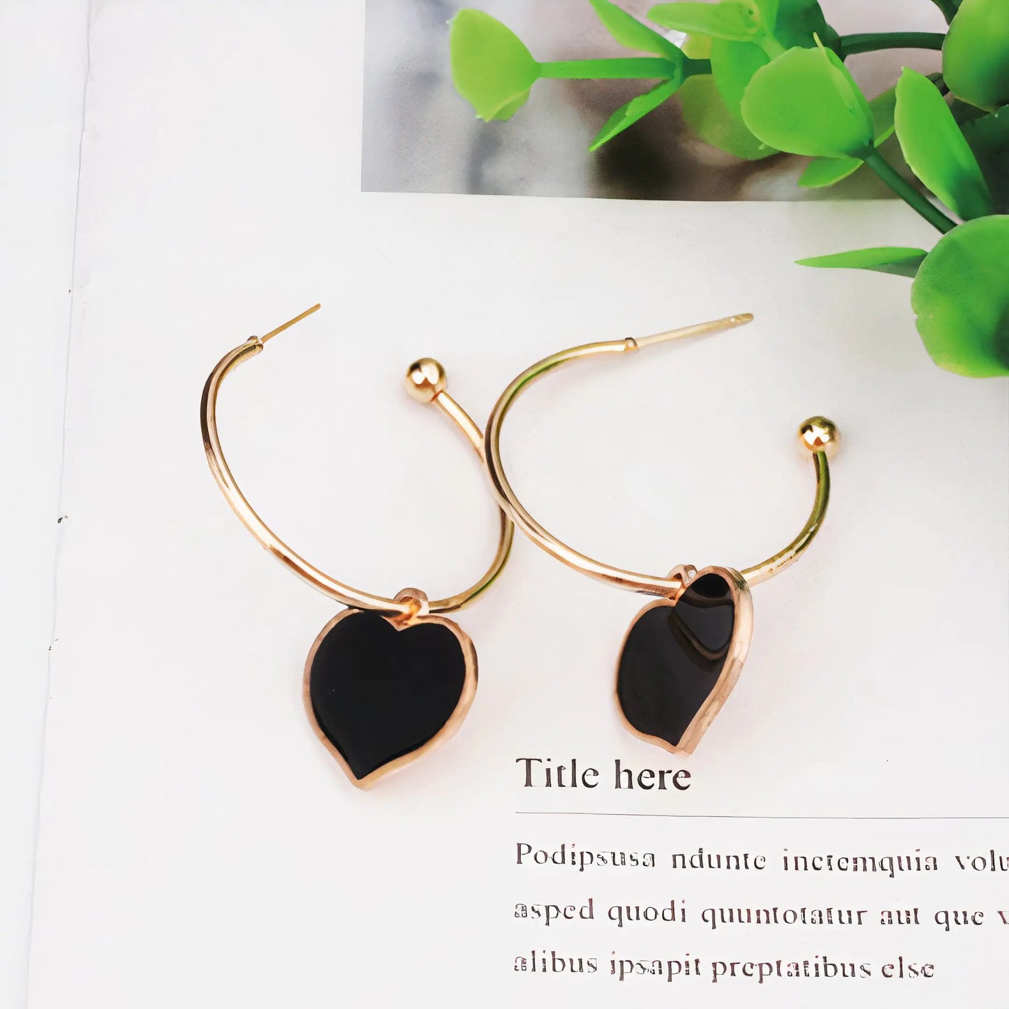 My Love Earrings in Black